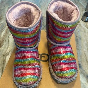 UGG rainbow sequins boots girls size 13
